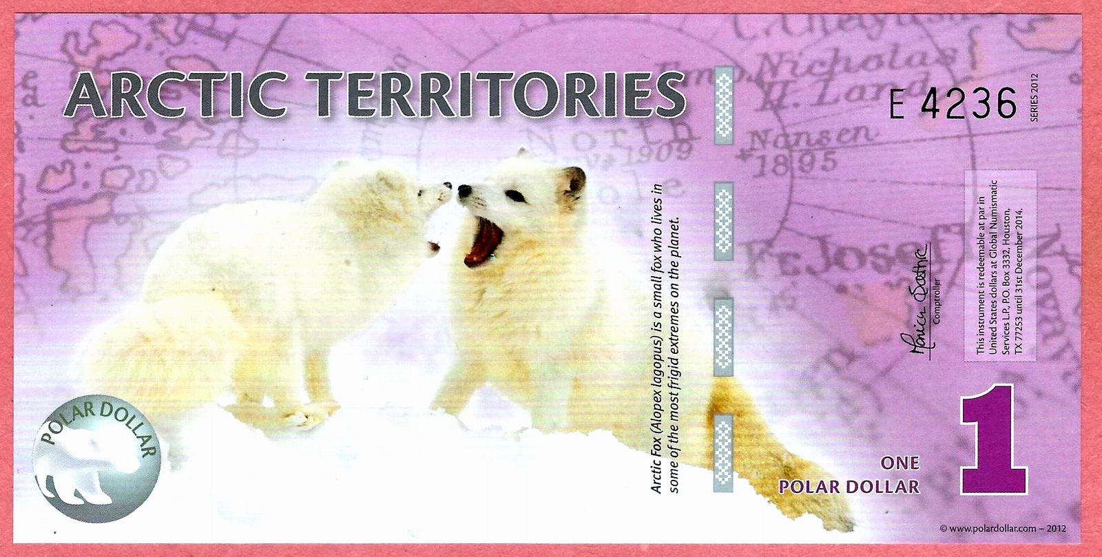 Arctic Territories Fantasy Polymer Note Set – $1, $5, $9 – 2012 UNC