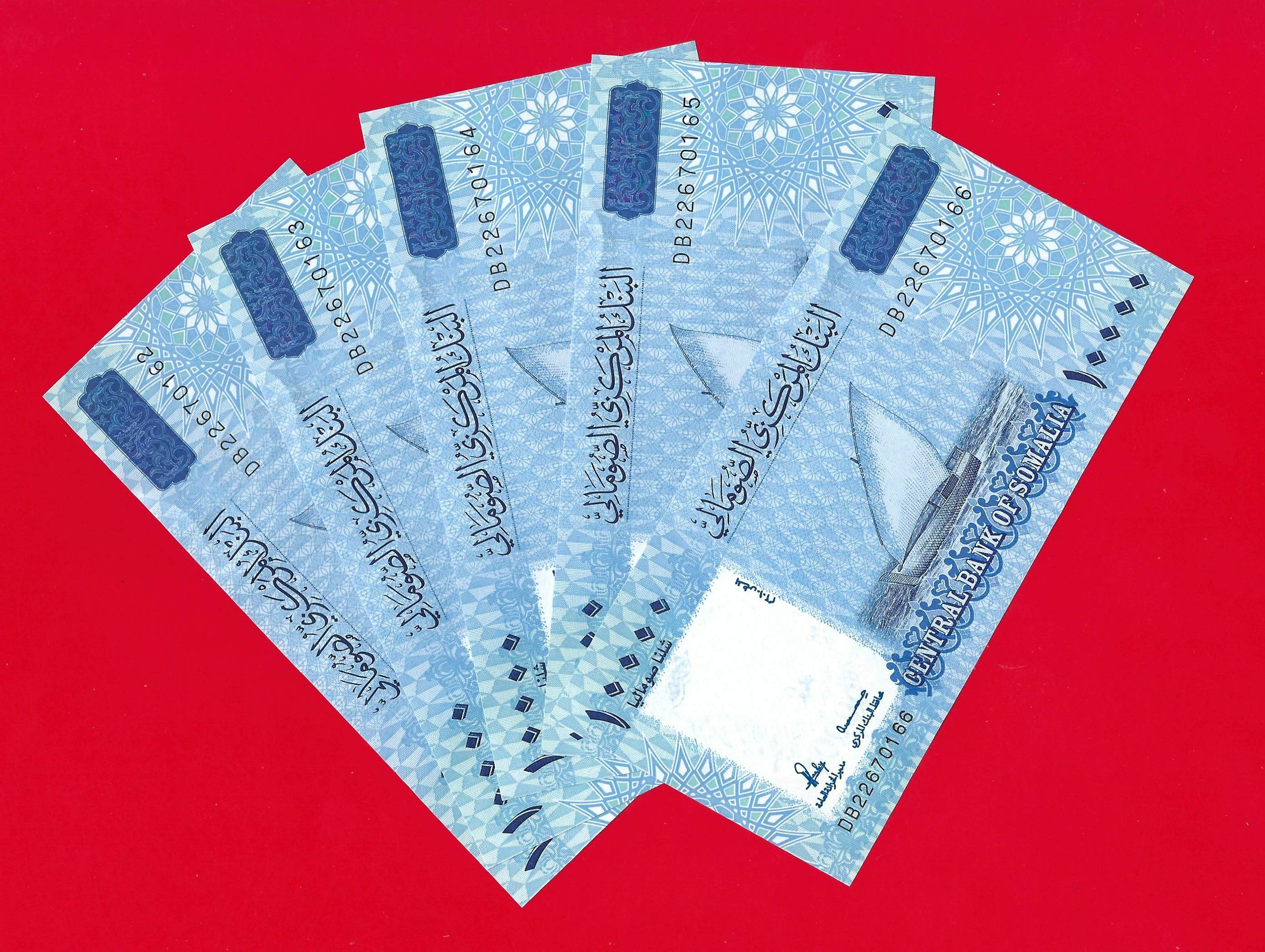 5x Somalia 10000 Shillings 2010 ND 2023-2024 P 41 UNC ...