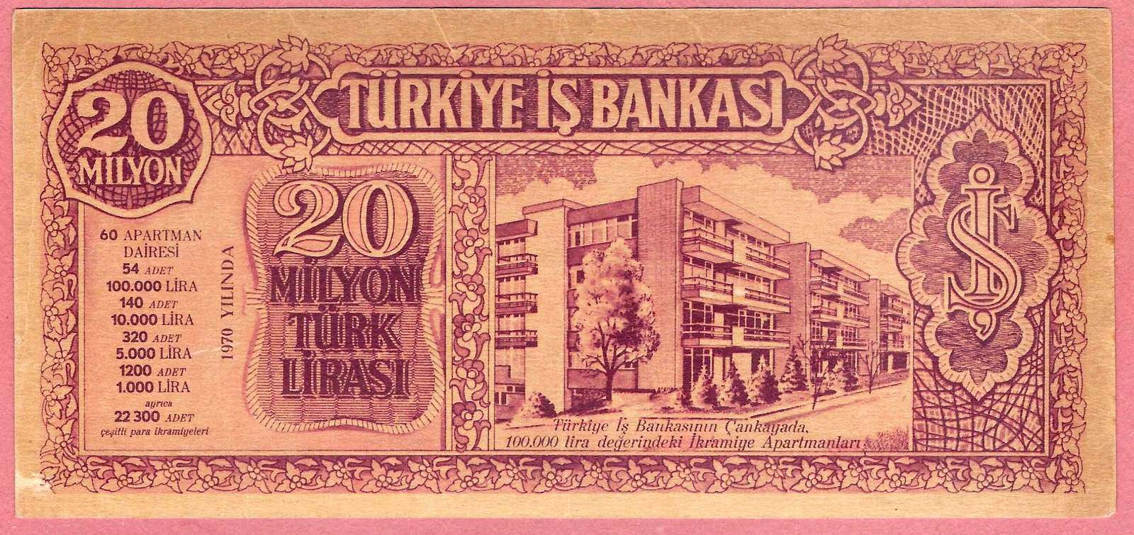 lirasi 1970 yili ikramiye ilani