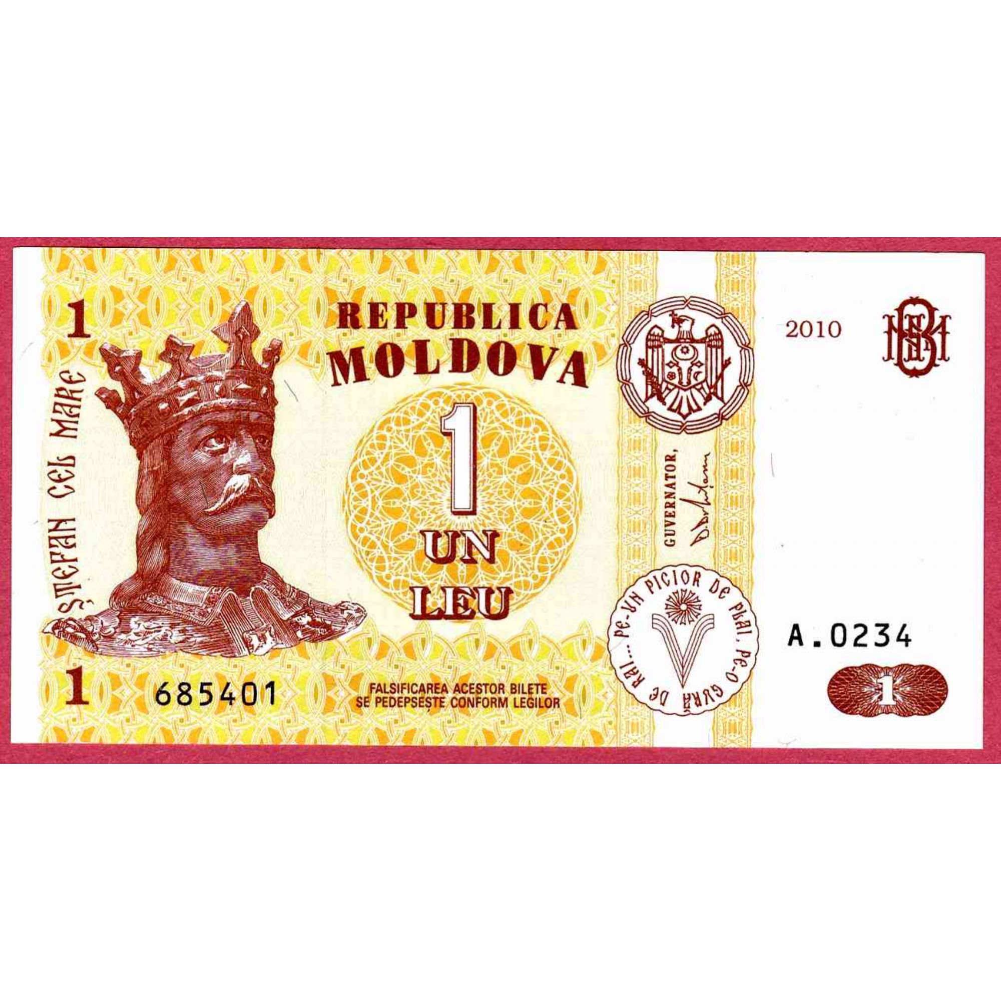 MOLDOVA 1 LEU 2010 L Trakyakoleksiyon