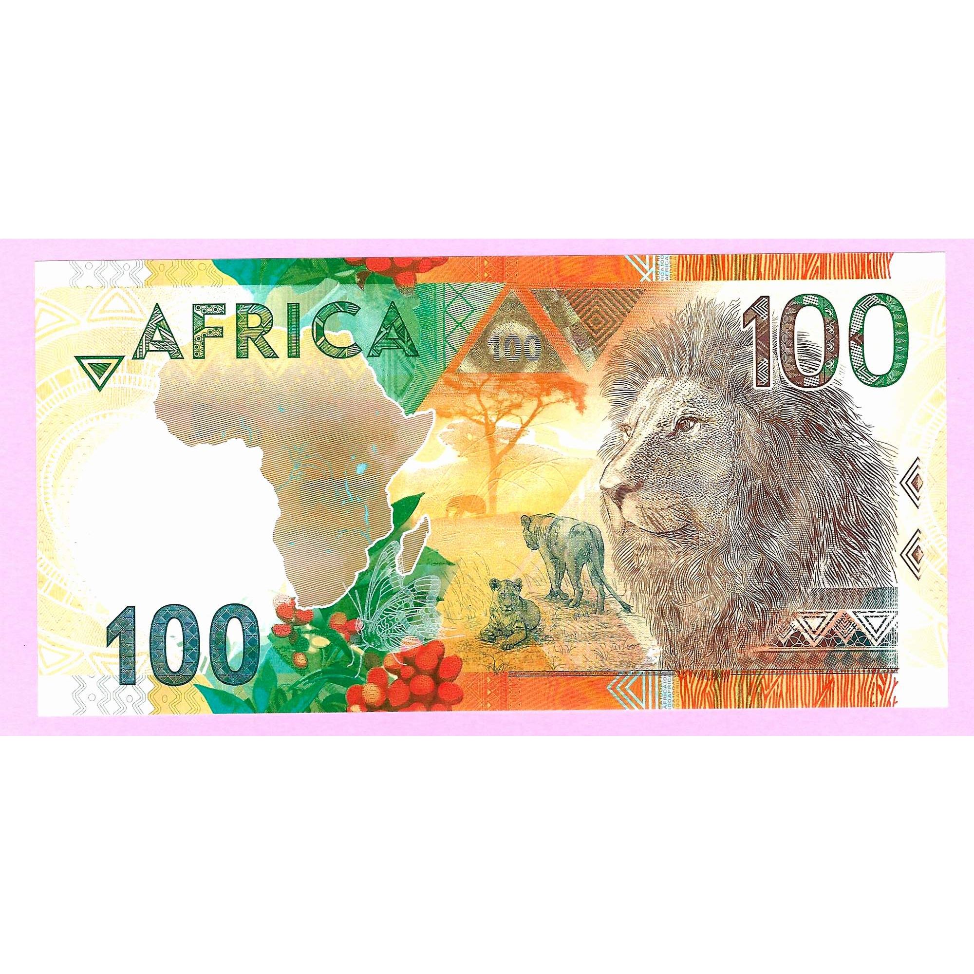 Russia Test Note 100 GOZNAK Africa Lion UNC (TK 19 125 ...